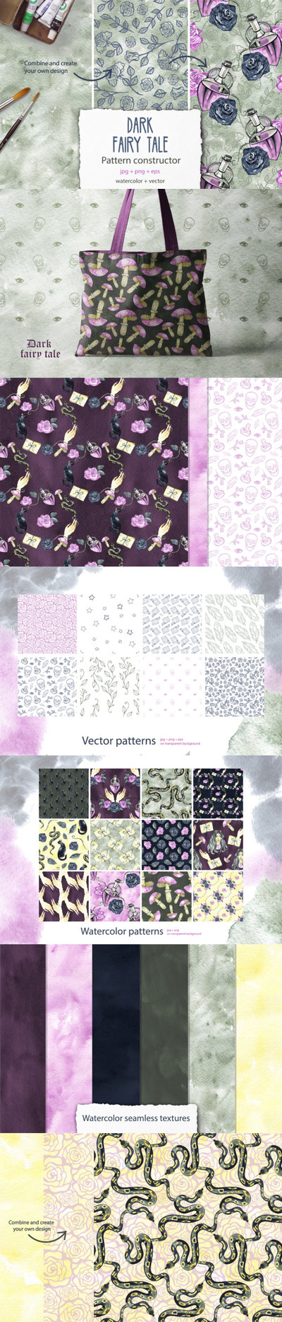 哥特式风格无缝图案背景素材