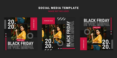 黑色星期五社交媒体发布模板[PSD]