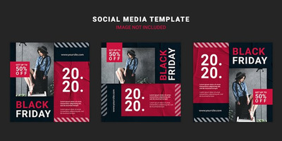 黑五促销广告海报模板[PSD]