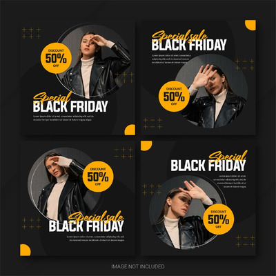 黑五活动广告海报模板[PSD]