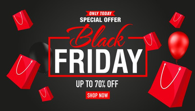 黑五特价促销广告海报模板[PSD]