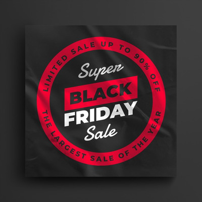 黑五销售海报纸张模板[PSD]