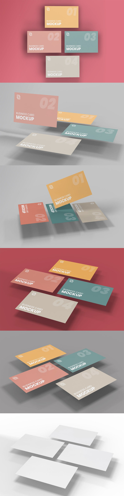 组合商业名片设计样机（PSD）