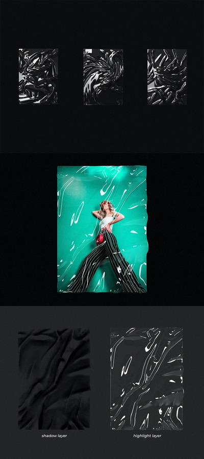 透明塑料包装质感模型样机（PSD）