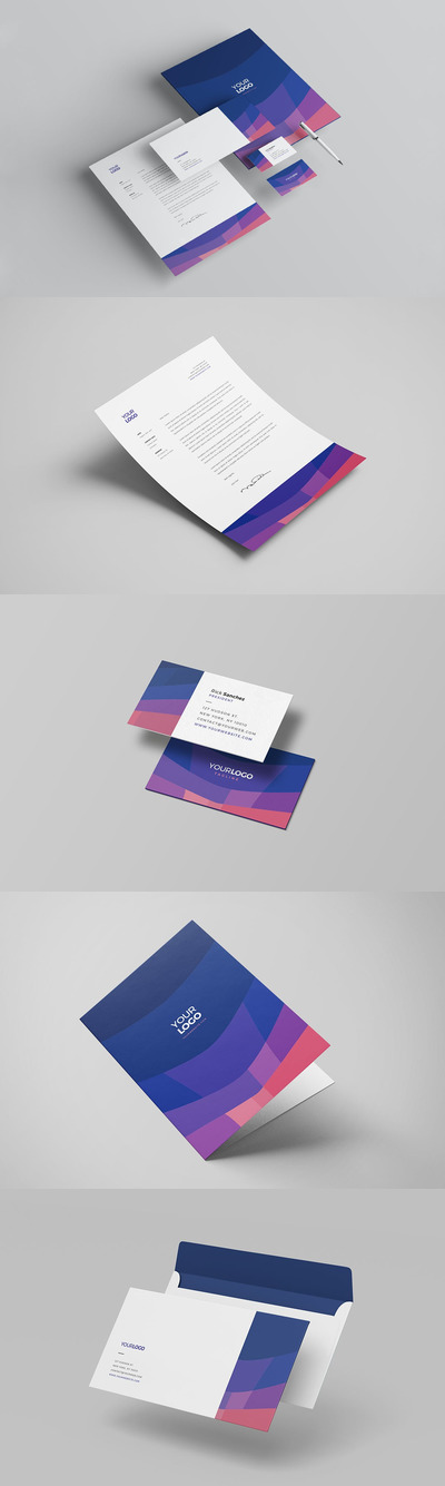 时尚高度多用途的高品质文具VI设计模板-AI，EPS