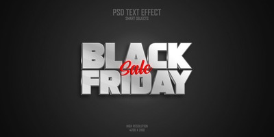 黑五文本效果样机[PSD]