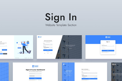 网站登录页网页设计模板（SKETCH,FIG,PSD,XD）