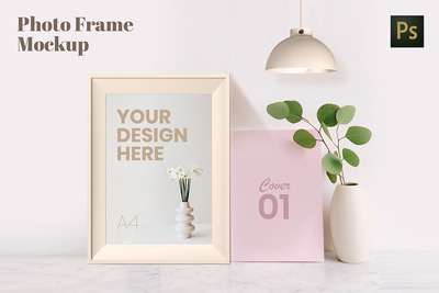 时尚照片相框样机（PSD）