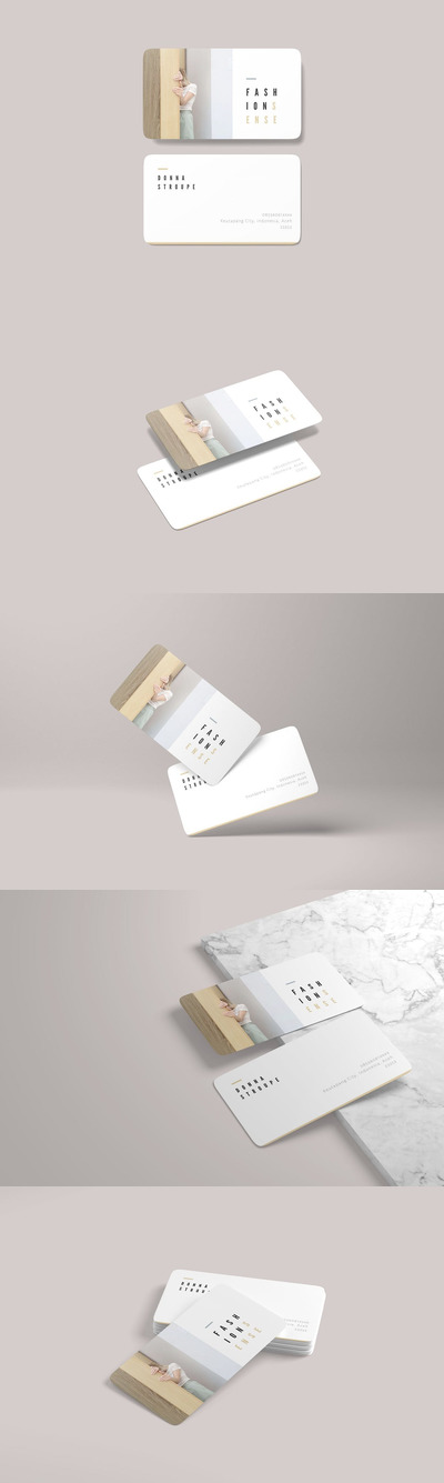 名片圆角模型样机（PSD）