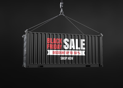 黑五集装箱文本销售模型[PSD]