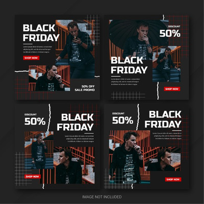 黑色星期五instagram活动素材[PSD]