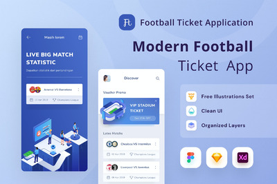足球票APP网站模板（FIG,SKETCH,XD）