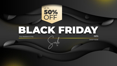 黑色星期五销售网页横幅模板[PSD]