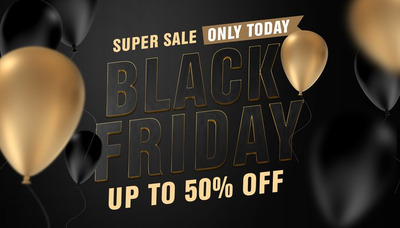 黑五促销网页广告推广样机[PSD]