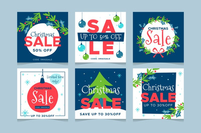 圣诞节销售帖子模板