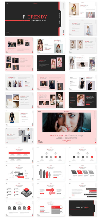 时尚的PPT模板下载（PPTX）