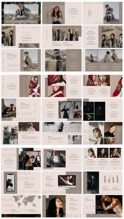 时尚文艺的PPT模板下载（PPTX）