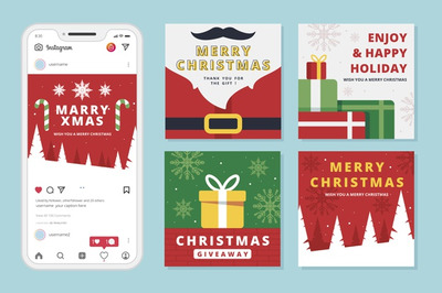 社交媒体上的圣诞特卖模板