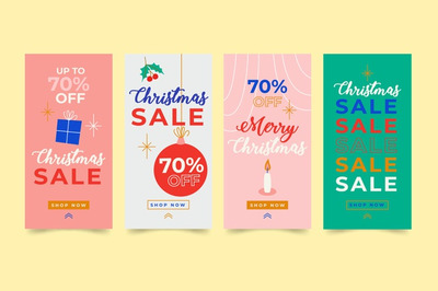 圣诞节促销ins故事帖子模板