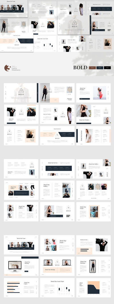 简约时尚多用途的高品质powerpoint幻灯片演示模板（pptx）