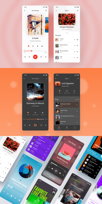 音乐播放器应用程序APP UI（FIG）