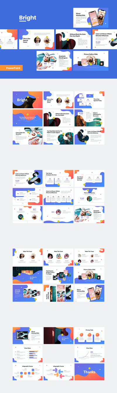 时尚高端简约清新高端多用途的新孟菲斯风格powerpoint幻灯片演示模板（pptx）