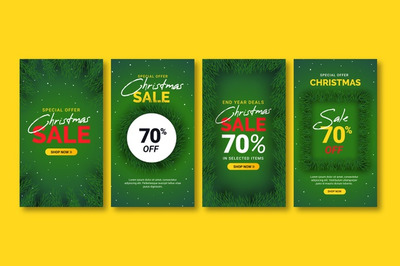 圣诞节ins促销广告模板