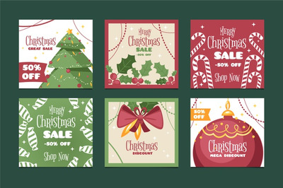 ins圣诞节促销设计素材