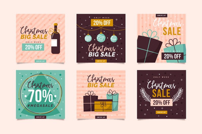 圣诞节ins广告促销设计模板