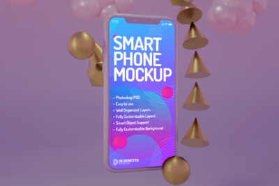 iPhone创意效果样机（PSD）