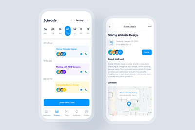TodoList-日历工作计划APP UI模板（FIG,SKETCH,XD）