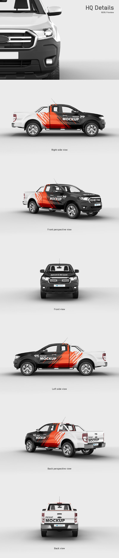 福特游侠皮卡汽车样机模板