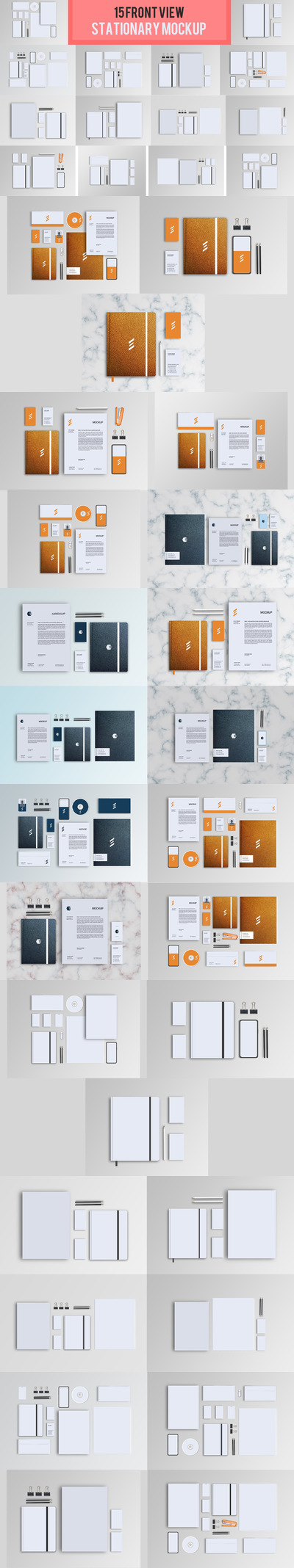 固定式企业办公文具前视图品牌VI样机