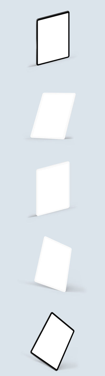 立起来风格的iPad平板样机（PSD）