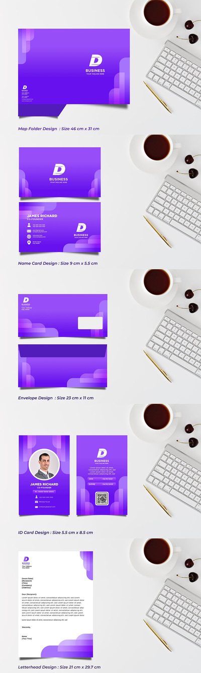 品牌VI识别设计模板套装（AI,EPS,PSD）