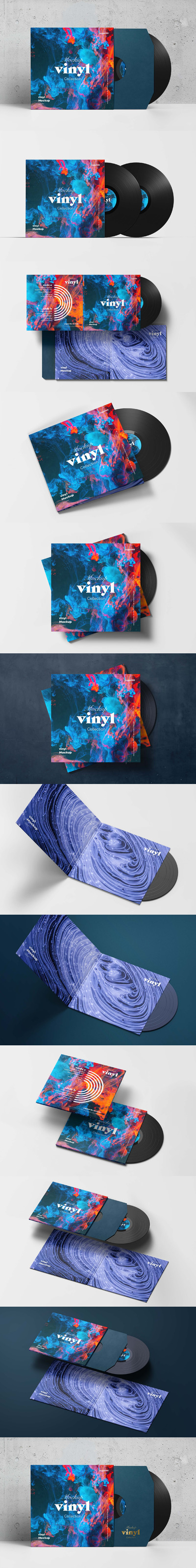 复古唱片包装设计样机（PSD）