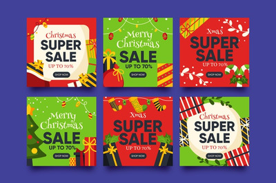 圣诞节销售ins帖子模板