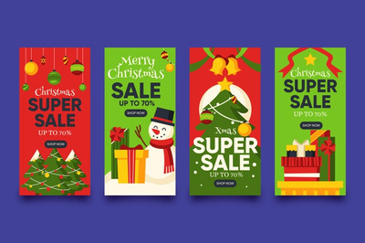 圣诞节ins促销广告模板