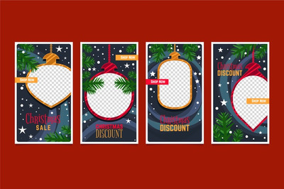 圣诞节促销广告ins素材包