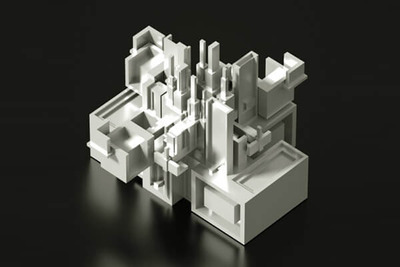 科幻飞船控制中心造型C4D模型下载（OBJ）