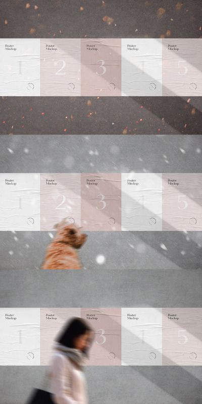 街边海报设计样机（PSD）