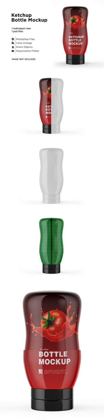 倒立效果250g番茄酱瓶包装设计样机