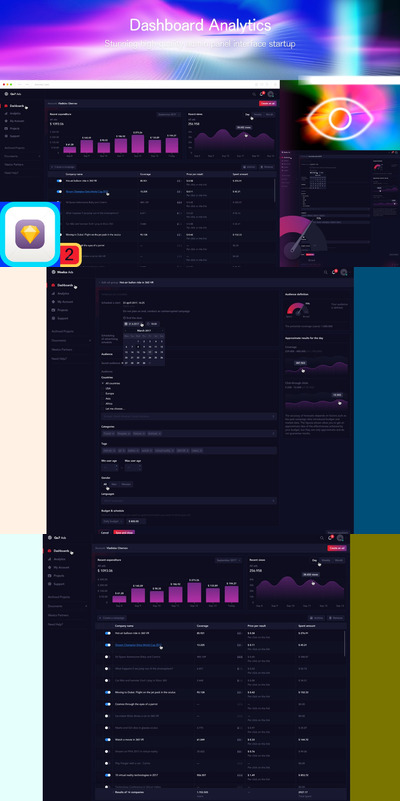 专业的后台仪表盘dashboard ui kits