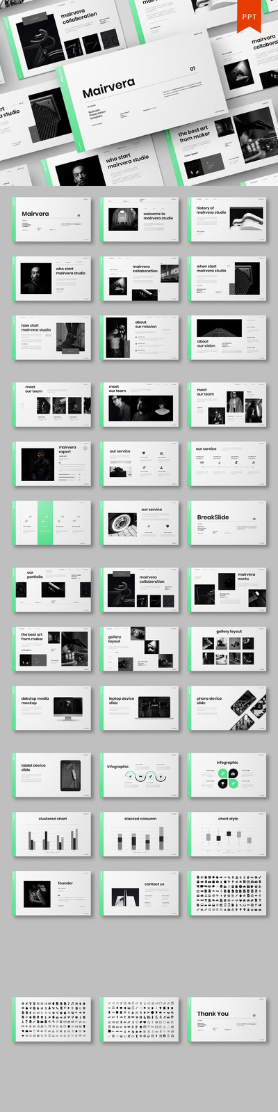 时尚高端商业商务质感powerpoint幻灯片演示模板（pptx）