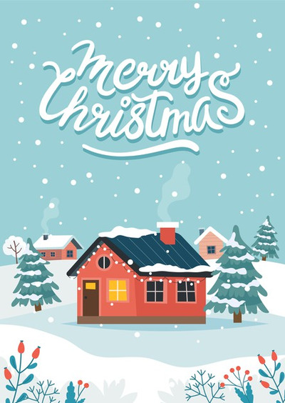 可爱的圣诞贺卡素材