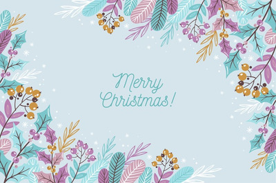 冬天的壁纸上写着“圣诞快乐”的素材