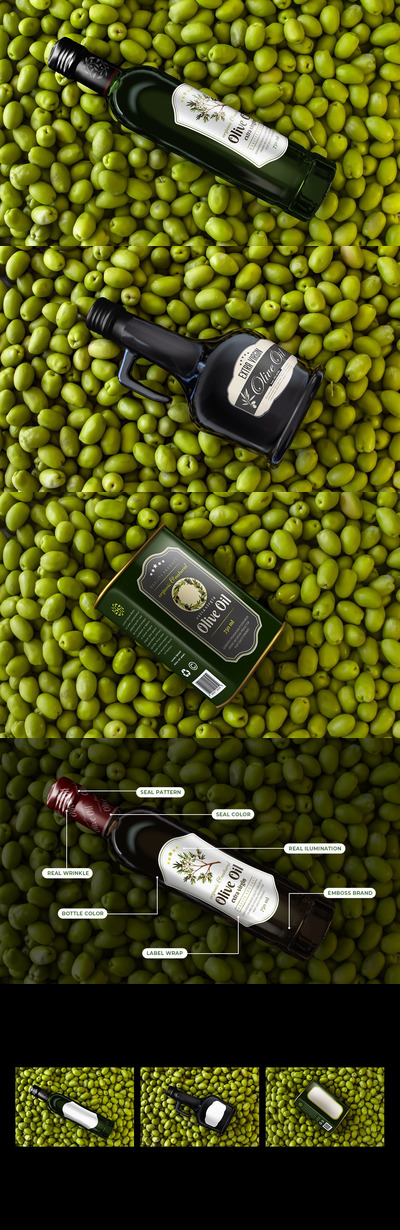 橄榄油套装模型套装样机（PSD）