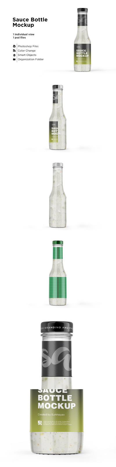 透明玻璃酱瓶包装设计样机模板