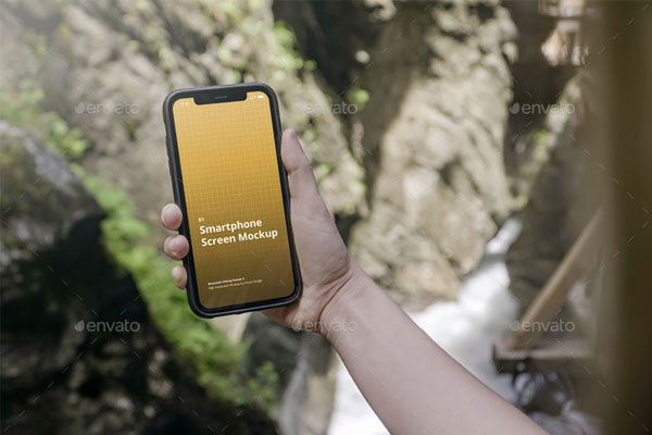 徒步旅行场景iPhone手机样机素材