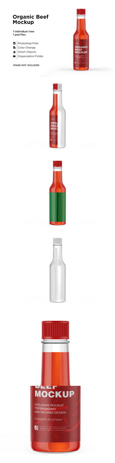 辣椒酱瓶包装设计样机模板